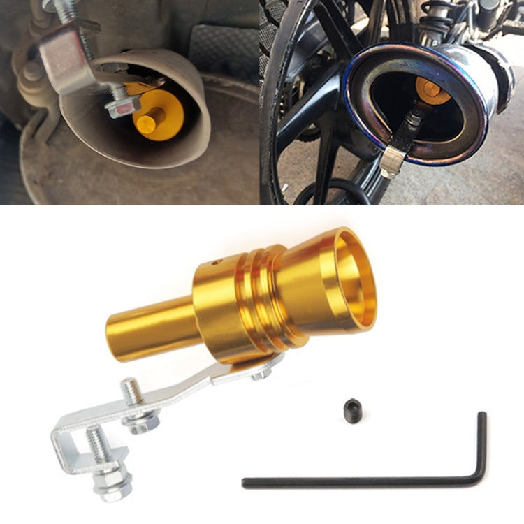 Universal Aluminum Turbo Sound Exhaust Muffler Pipe Whistle Car / Motorcycle Simulator Whistler, Size: XL, Outside Diameter: 35mm, Size: XL (Black), Size: XL (Gold), Size: XL (Blue), Size: XL (Red), Size: XL (Silver)