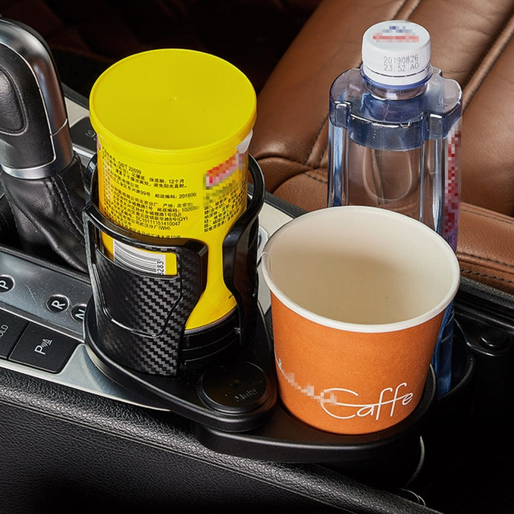 Multi-functional Car Auto Universal Carbon Fiber Texture Cup Holder Drink Holder, Carbon Fiber Texture