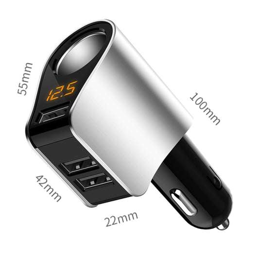 Chargeur de voiture multifonctionnel trois ports USB, adaptateur de charge rapide 3 en 1, HY101