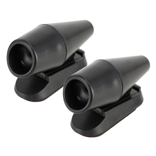 Pair Car ABS Deer Alert Sound Alarm Ultrasonic Wind Power Animal Repeller, Wind Power Animal Repeller (Black), Wind Power Animal Repeller (Black Silver)