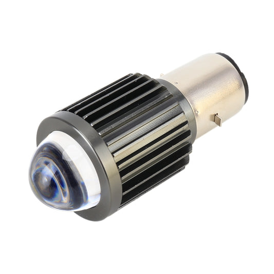 Phare de moto bicolore BA20D DC12-80V / 10W / 6000K / 3000K / 800LM avec lentille de projecteur, BA20D