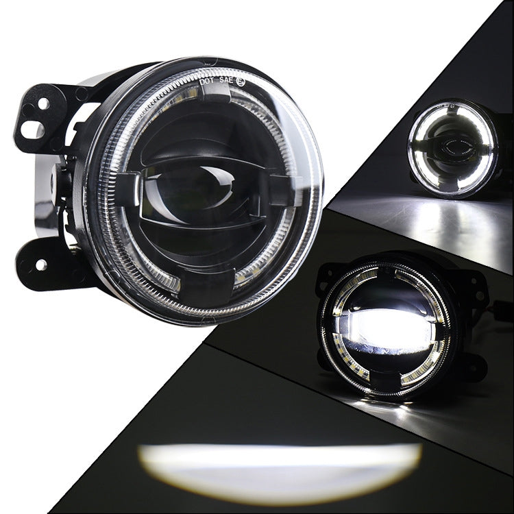 2 PCS 4 inch Car LED Angel Eyes Spotlight Modified Fog Lights for Jeep Wrangler / Dodge / Chrysler PT Cruiser, For Jeep / Dodge