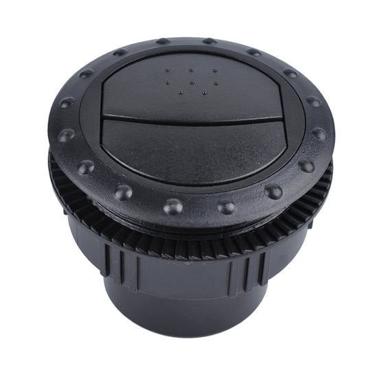 Universal 60mm Round AC Air Outlet Vent for RV Bus Boat Yacht Auto Air Conditioner Vent Replacement Parts Car Accessories, B Style (Black)