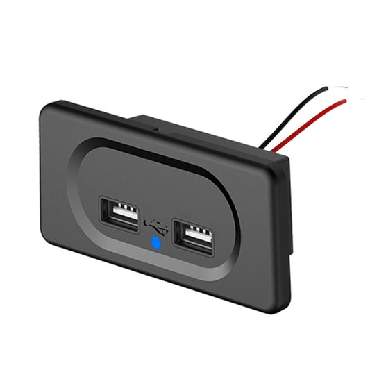3.1A Short Cable RV Bus Modified Car Charger Dual USB Charger, 3.1A