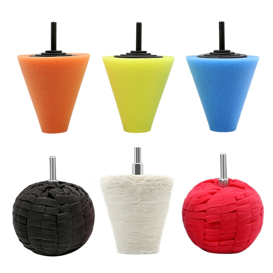 Kit de 6 éponges de polissage de roue 3 pouces pour voiture, 6 en 1