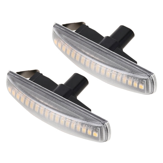 2 PCS DC12V / 3W Car LED Dynamic Blinker Side Lights Flowing Water Turn Signal Light for Land Rover, Amber Light