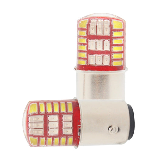 2 PCS 1157 DC12V / 1.1W Motorcycle / Car LED Double Color Flashing Light Turn Signal / Brake Lamp with 42LEDs SMD-3014 Lamp Beads, 1157 DC12V