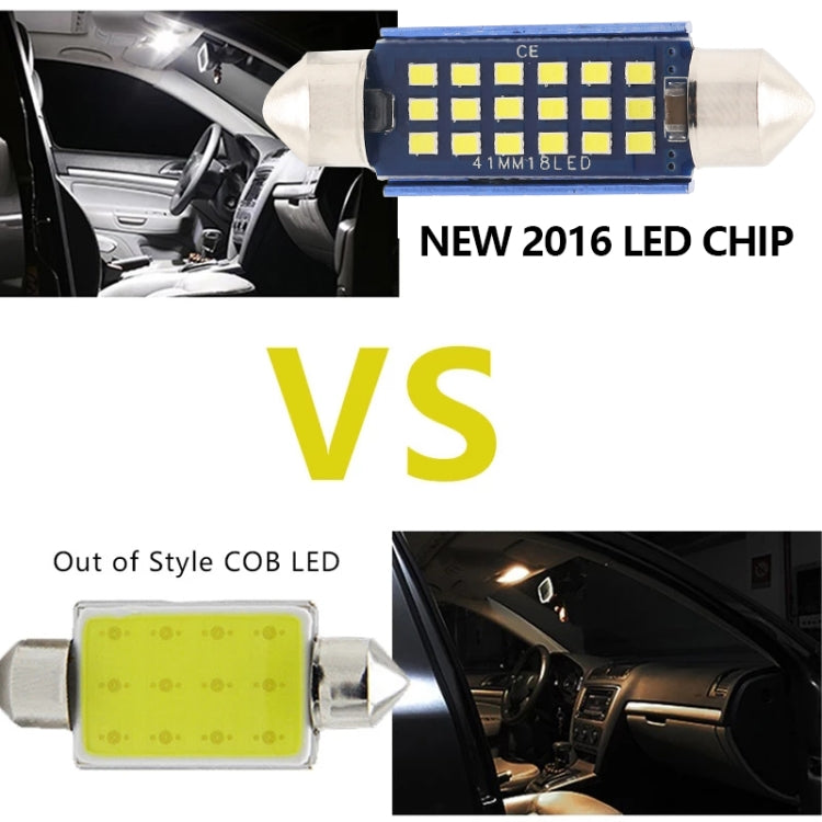 2pcs 36mm DC12-24V / 1W / 6000K / 60LM 15LEDs SMD Car Reading Lamp Dome Light, 36mm