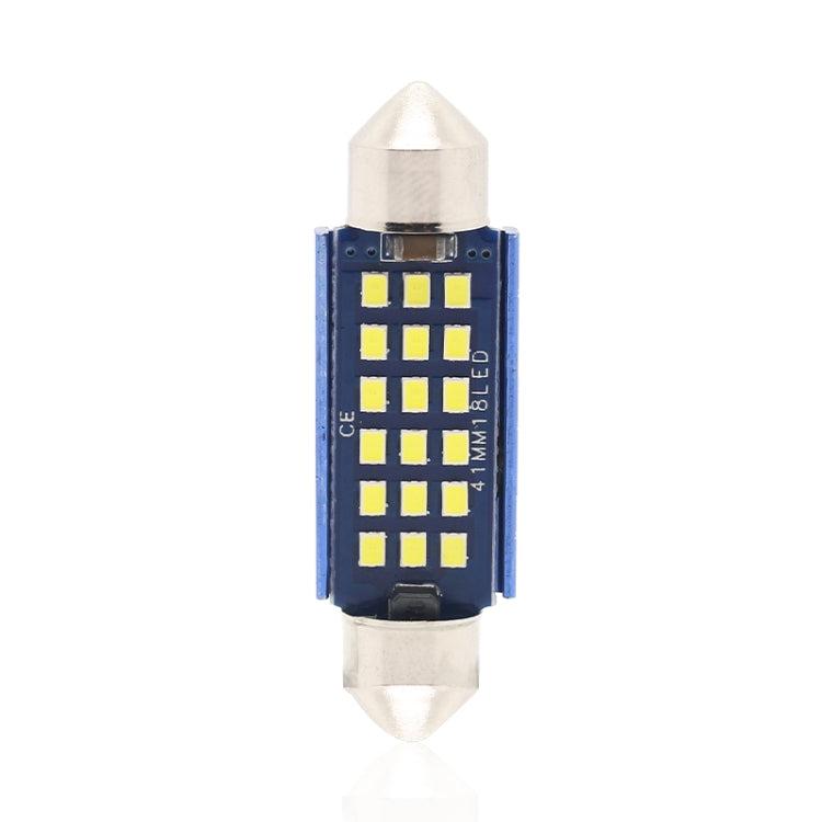 2pcs 41mm DC12-24V / 1W / 6000K / 60LM 18LEDs SMD Car Reading Lamp Dome Light, 41mm
