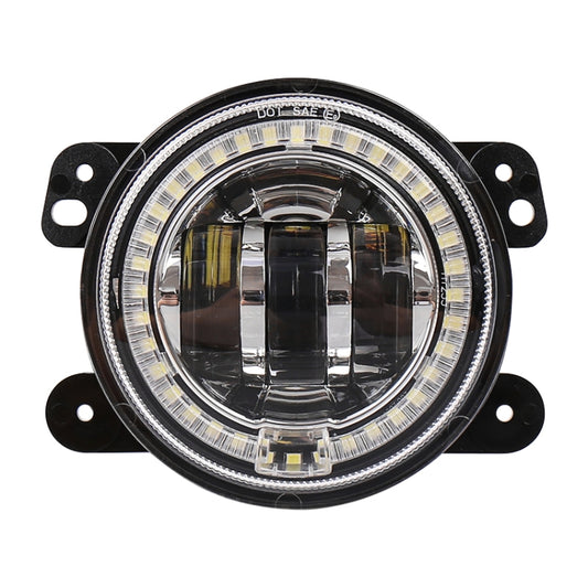 2 PCS DC12V-30V / 30W / 3A / 1440LM 12LEDs 4 inch Car LED Colorful Fog Light, Style: White Background, Style: White Background (White Light), Style: White Background (Yellow Light)