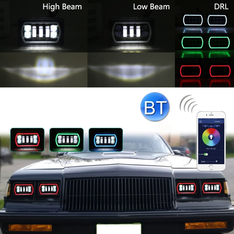 5 inch 30W DC 10-30V 7200LM IP67 Car LED Turn Signal / Headlight, with Angel Eyes, 5 inch with Angel Eyes