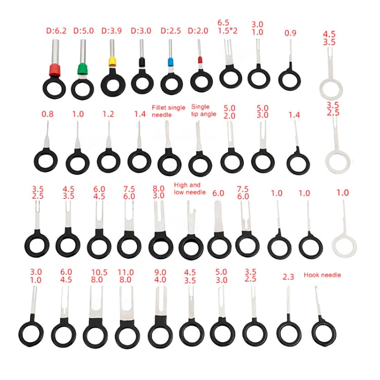 41 in 1 Car Plug Circuit Board Wire Harness Terminal Extraction Pick Connector Crimp Pin Back Needle Remove Tool, 41 in 1