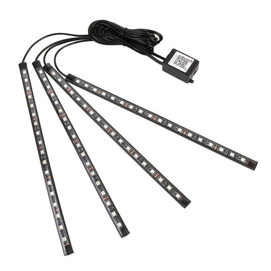 4 in 1 Universal Car USB 8-color APP Control LED Atmosphere Light Decorative Lamp, with 18LEDs Lamps Cable Length: 1.5m, APP Control USB 18LEDs
