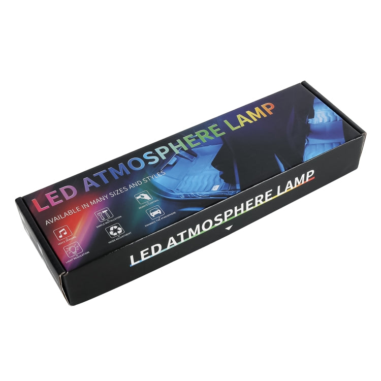 4 in 1 Universal Car Cigarette Lighter 8-color APP Control LED Atmosphere Light Decorative Lamp, with 9LEDs Lamps Cable Length: 1.5m, APP Control 9LEDs