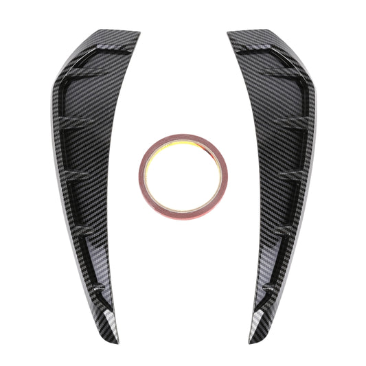 2 PCS Car Soft Silicone Decorative Sticker Outside Sticker, Carbon Fiber Texture, Carbon Fiber Texture