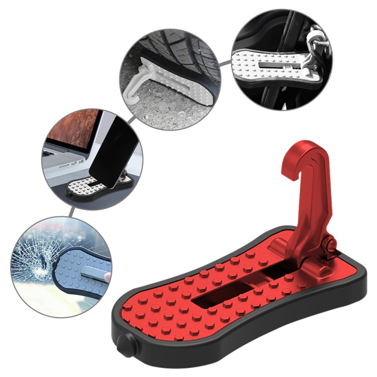 Multi-functional Car Door Sill Step Pedals Pads with Safety Hammer, Pedals Pads with Safety Hammer (Black), Pedals Pads with Safety Hammer (Green), Pedals Pads with Safety Hammer (Red), Pedals Pads with Safety Hammer (Silver)