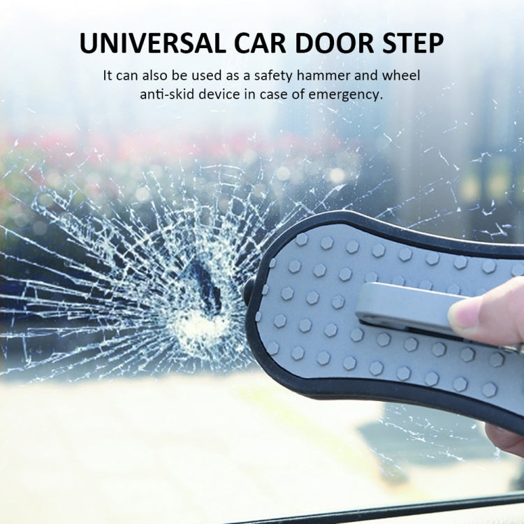 Multi-functional Car Door Sill Step Pedals Pads with Safety Hammer, Pedals Pads with Safety Hammer (Black), Pedals Pads with Safety Hammer (Green), Pedals Pads with Safety Hammer (Red), Pedals Pads with Safety Hammer (Silver)