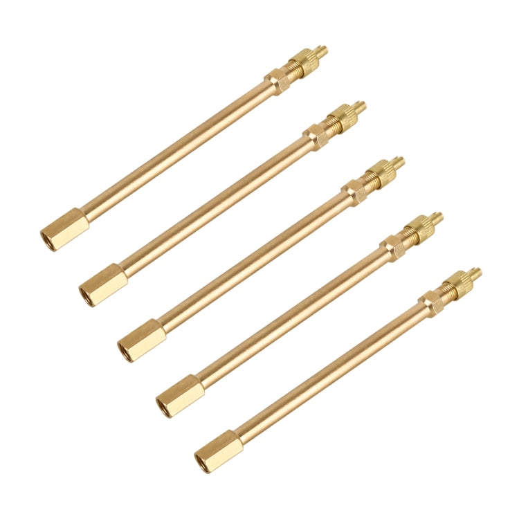 5 PCS Car Tires Valve Inflatable Extension Tube, Length: 120mm, 120mm, Pure Copper