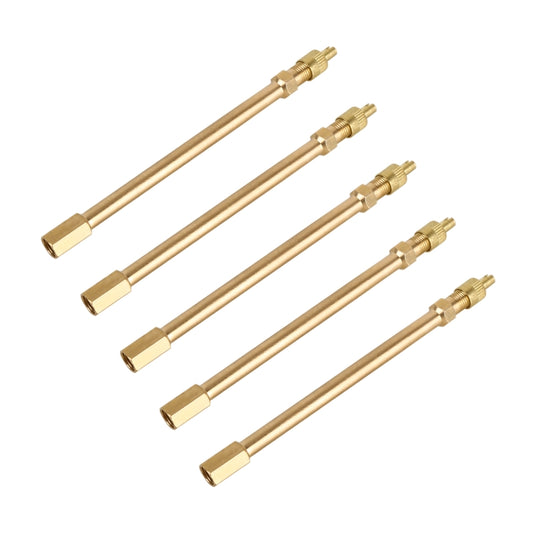 5 PCS Car Tires Valve Inflatable Extension Tube, Length: 120mm, 120mm, Pure Copper