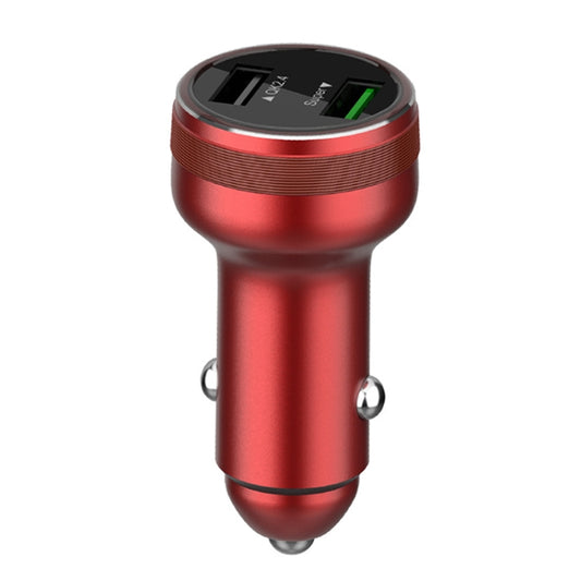 Double chargeur flash USB 66 W pour voiture, compatible OPPO / Huawei, 66 W (rouge), 66 W (noir), 66 W (argent)
