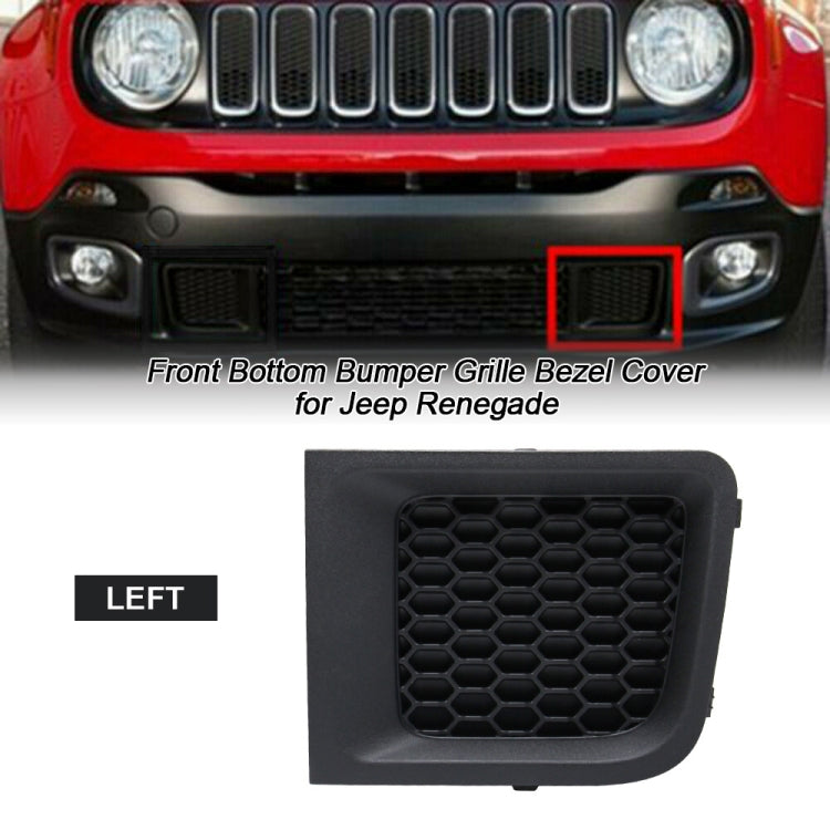 Car Left Front Bumper Lower Grille Bezel Cover for Jeep Renegade, Left