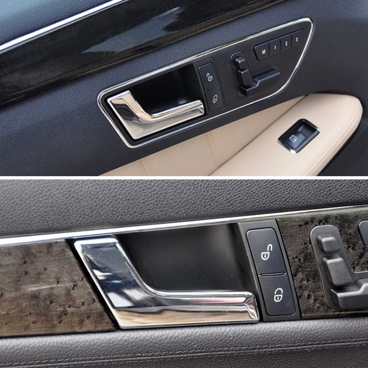 Car Left Side Electroplating Bright Inner Door Handle for Mercedes-Benz C Class W204 2008-2015, Left and Right Drive Universal, Left Side Bright