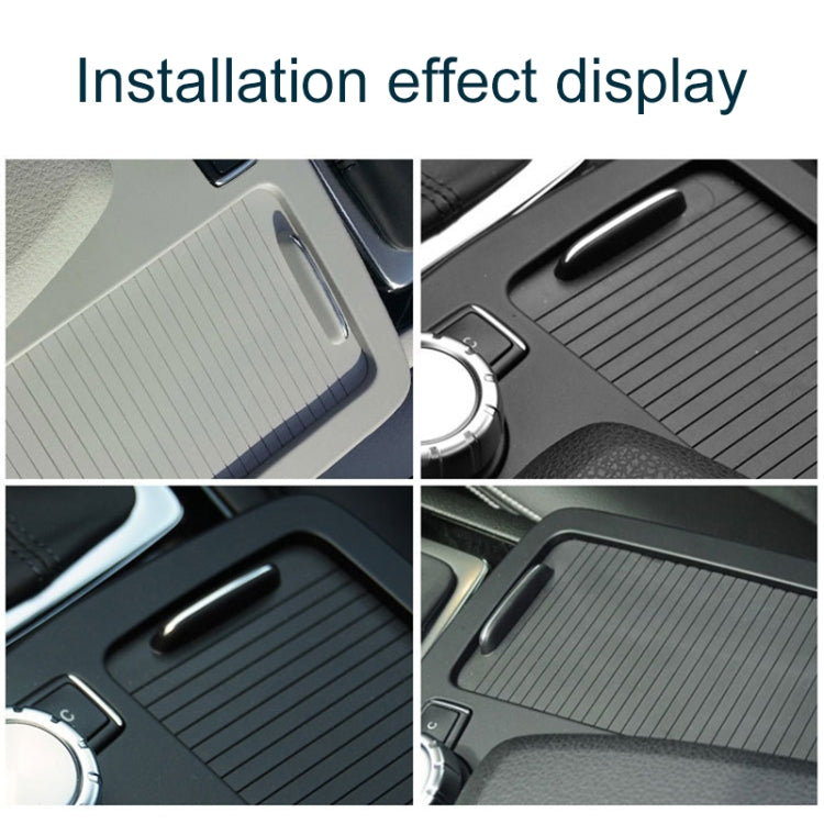 Car Water Cup Holder Roller Blind Zipper Storage Box Trim for Mercedes-Benz W204 / W212 2008-2015, For Mercedes-Benz (Black), For Mercedes-Benz (Grey), For Mercedes-Benz (Beige)