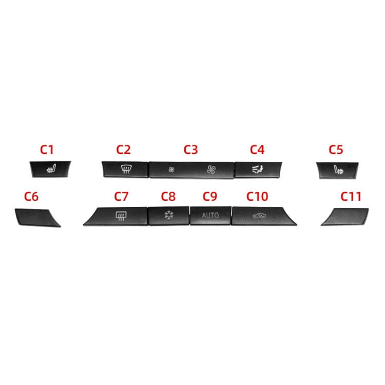 Car Air Conditioner Panel Switch Button 11-button 61319313923 for BMW F10 / F07 / F02, 11-button