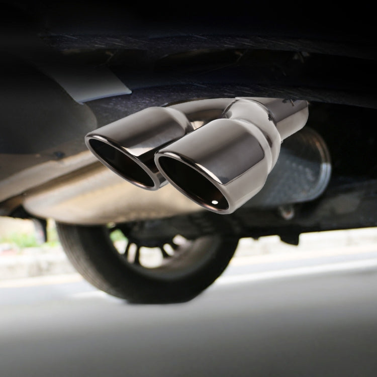 Universal Car Styling Stainless Steel Straight Exhaust Tail Muffler Tip Pipe, Inside Diameter: 6cm, Straight Inside Diameter: 6cm (Grey), Straight Inside Diameter: 6cm (Blue), Straight Inside Diameter: 6cm(Silver)