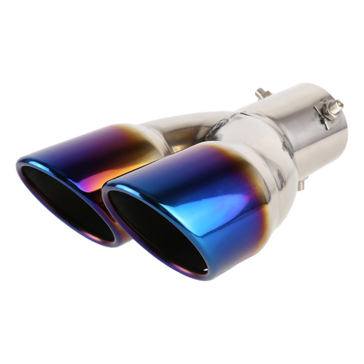 Universal Car Styling Stainless Steel Straight Exhaust Tail Muffler Tip Pipe, Inside Diameter: 6cm, Straight Inside Diameter: 6cm (Grey), Straight Inside Diameter: 6cm (Blue), Straight Inside Diameter: 6cm(Silver)