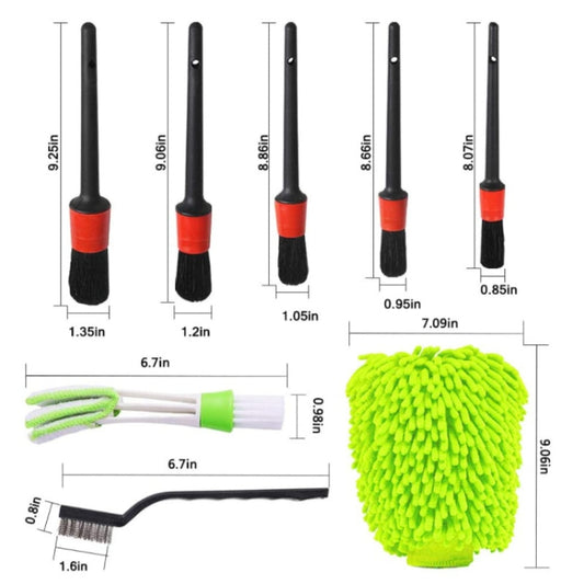 Kit de 11 outils de nettoyage de voiture, couleur aléatoire, 11 en 1