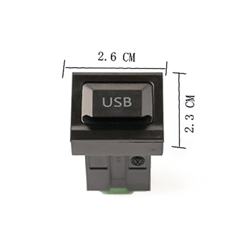 Car Center Console CD Reserved Position Modified USB Port 2.6x2.3cm for Volkswagen / Audi / Skoda, 2.6x2.3cm