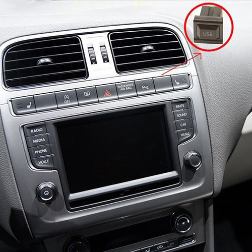 Car Center Console CD Reserved Position Modified USB Port 2.6x2.3cm for Volkswagen / Audi / Skoda, 2.6x2.3cm