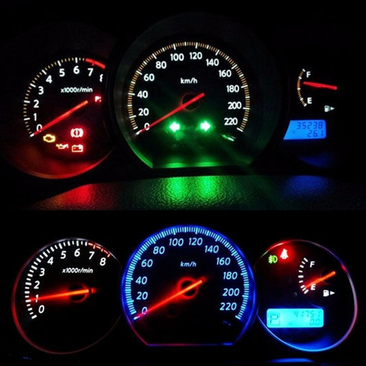 10 PCS B8.4 0.2W DC12V Wedge Instrument Panel COB LED Light Dashboard Gauge Cluster Indicator Lamp Bulb