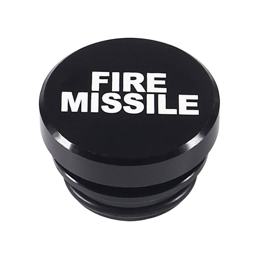 2 PCS Car / Motorcycle FIRE MISSILE Letter Metal Cigarette Lighter Dust Cover, FIRE MISSILE (Black), FIRE MISSILE (Red)