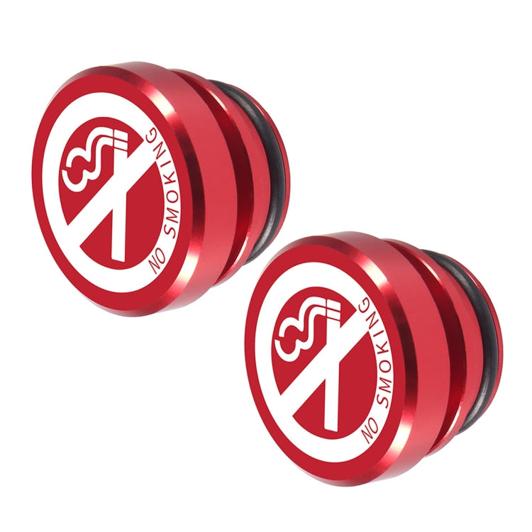 2 PCS Car / Motorcycle NO SMOKING Letter Metal Cigarette Lighter Dust Cover, NO SMOKING
