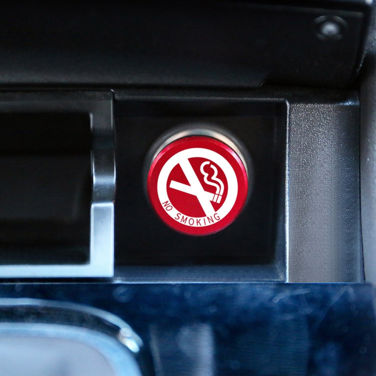 2 PCS Car / Motorcycle NO SMOKING Letter Metal Cigarette Lighter Dust Cover, NO SMOKING