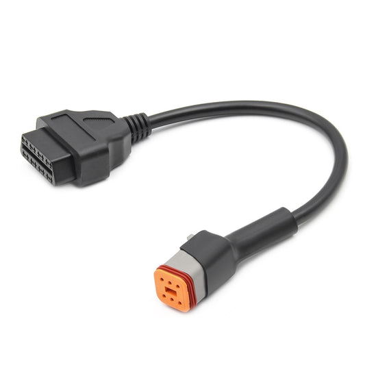 6Pin Motorcycles OBD2 Conversion Cable OBDII Diagnostic Adapter Cable for Harley Davidson, 6Pin