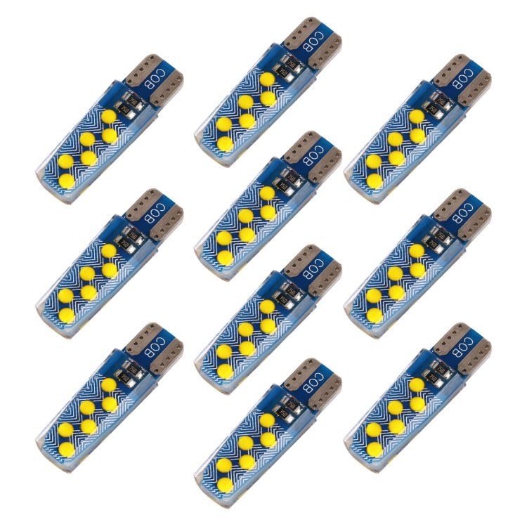 10 PCS T10 DC12V / 1.2W Car Clearance Light 12LEDs COB Lamp Beads, 12LEDs COB (Ice Blue Light), 12LEDs COB (Blue Light), 12LEDs COB (Pink Light), 12LEDs COB (Green Light), 12LEDs COB (Red Light), 12LEDs COB (White Light), 12LEDs COB (Yellow Light)