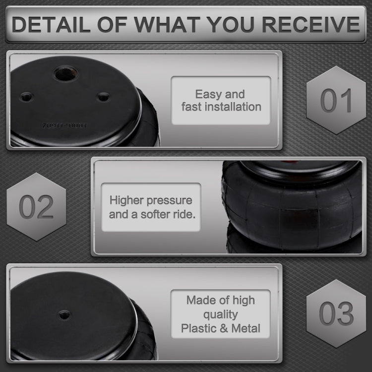 Car Airbag 1/2 inch NPT Single Port 2600LB Air Suspension Kit, Car Airbag 1/2 inch