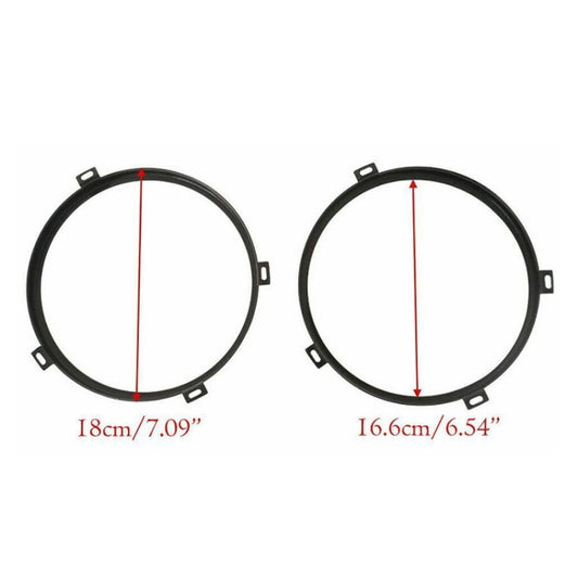 1 Pair 7 inch Headlight Metal Outside Bracket for Jeep Wrangler JK 2007-2017, Metal Outside