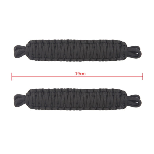 Pair Car Door Limit Braided Rope Strap for Jeep Wrangler, Short (Black), Short (Red)