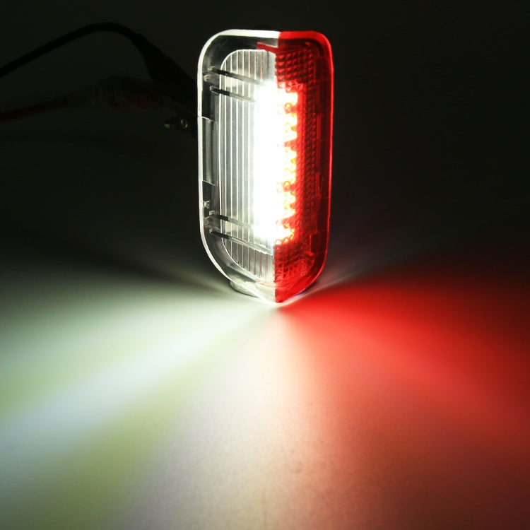 2 PCS Car DC 12V 1.6W Door Lights Lamps 18LEDs SMD-3528 Lamps with Cable for Volkswagen Golf 5 / 6, For Volkswagen Golf 5 / 6