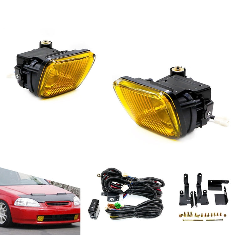 1 Pair Car Modified Front Fog Light for Honda Civic 1996-1998, For Honda Civic 1996-1998 (White Light), For Honda Civic 1996-1998 (Yellow Light)