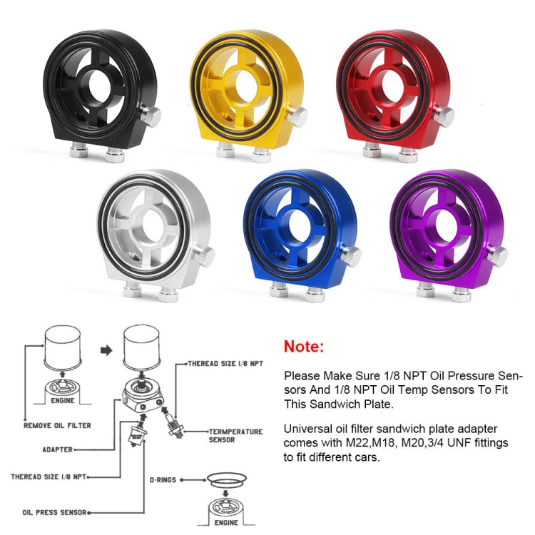 Car Modification Oil Temperature and Oil Pressure Gauge Adapter