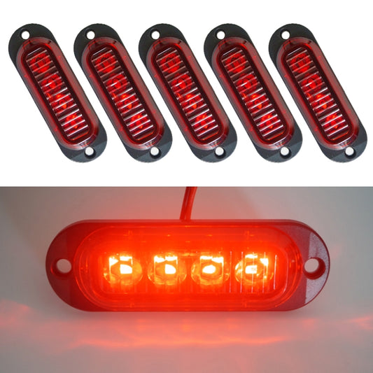 5 PCS MK-087 Car / Truck 4LEDs Side Marker Indicator Lights Bulb Lamp, MK-087(Green Light), MK-087(Red Light), MK-087(White Light), MK-087(Yellow Light), MK-087(Blue Light)