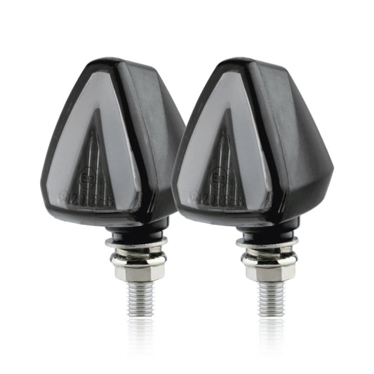2 PCS KC018A Moto Triangulaire en Forme de V Bicolore LED Feu Stop Clignotant, KC018A