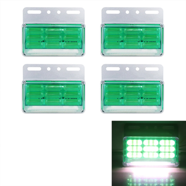 4 PCS ZS-9001 DC24V 9D Waterproof Car / Truck Side Marker Indicator Lights Bulb Lamp, Blue Light, Green Light, Red Light, White Light, Yellow Light