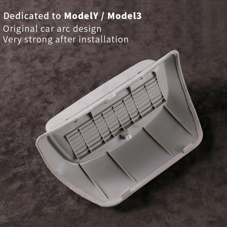 Car Suede Wrap Version Sunglasses Storage Box for Tesla Model 3, Suede Wrap Version for Tesla Model 3