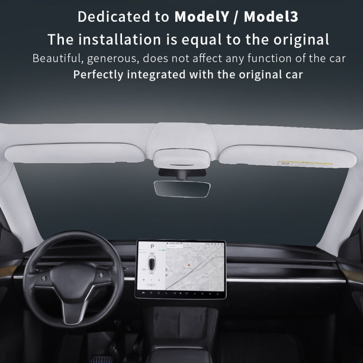 Car Suede Wrap Version Sunglasses Storage Box for Tesla Model 3, Suede Wrap Version for Tesla Model 3